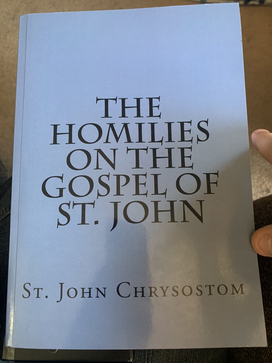 Some Holy Week reading for me. #Chrysostom #church #churchfathers #patristics #Gospel #Holyweek