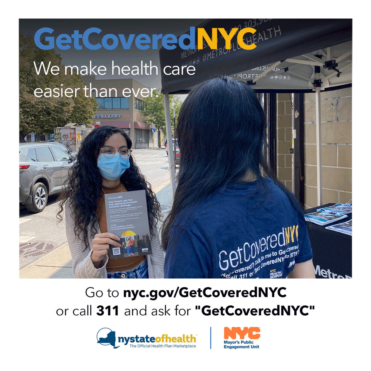 Need to enroll in qualified, affordable health insurance? #GetCoveredNYC is here to help!
Text CoveredNYC to 55676
Call 311 or visit nyc.gov/GetCoveredNYC

@nychealthy @nychealthsystem @nychra