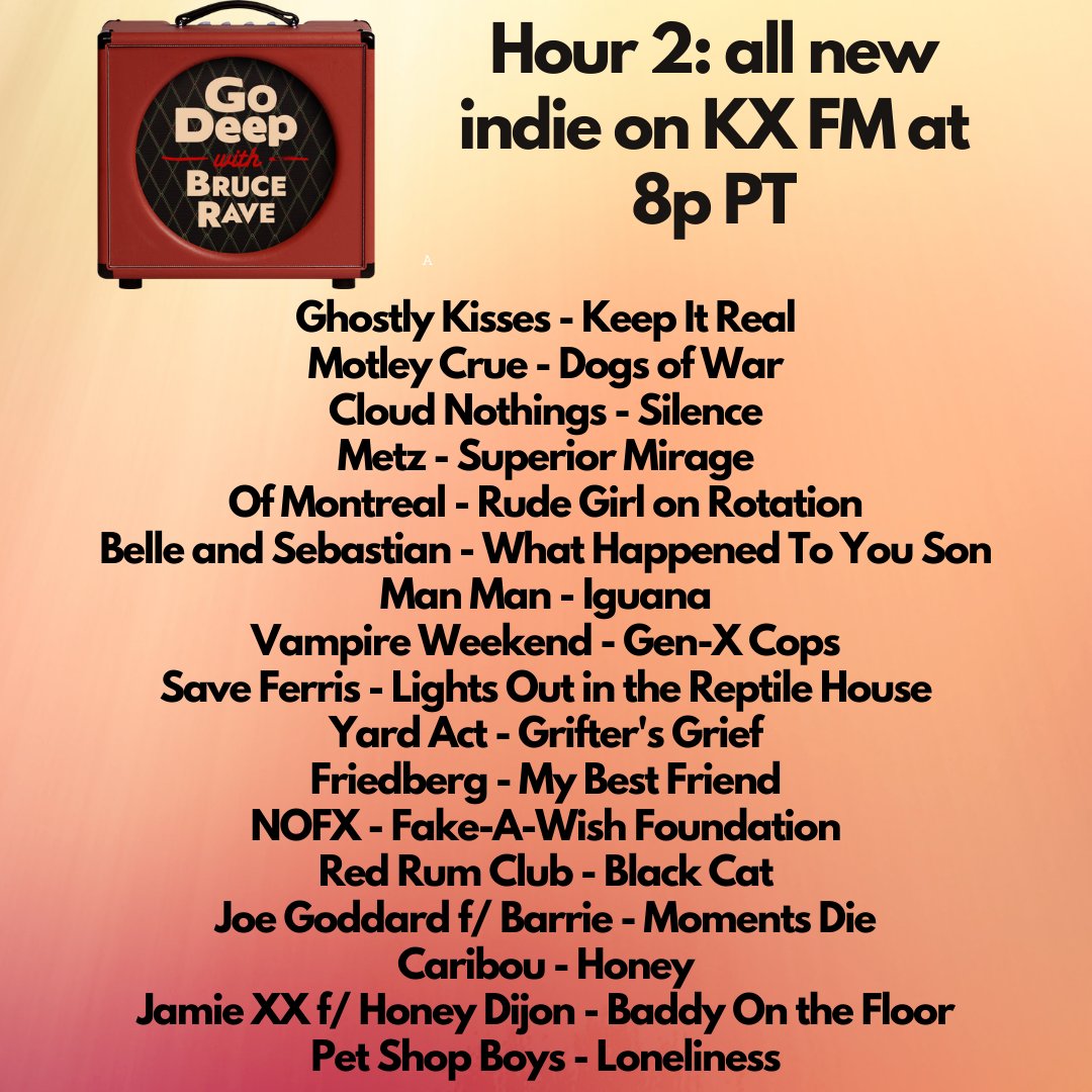 Saturday Night Streaming: Here's what I'll play tonight from 7-9 PT @KXFM_ . Stream kxfmradio.org/player, with our app, on iHeart or TuneIn