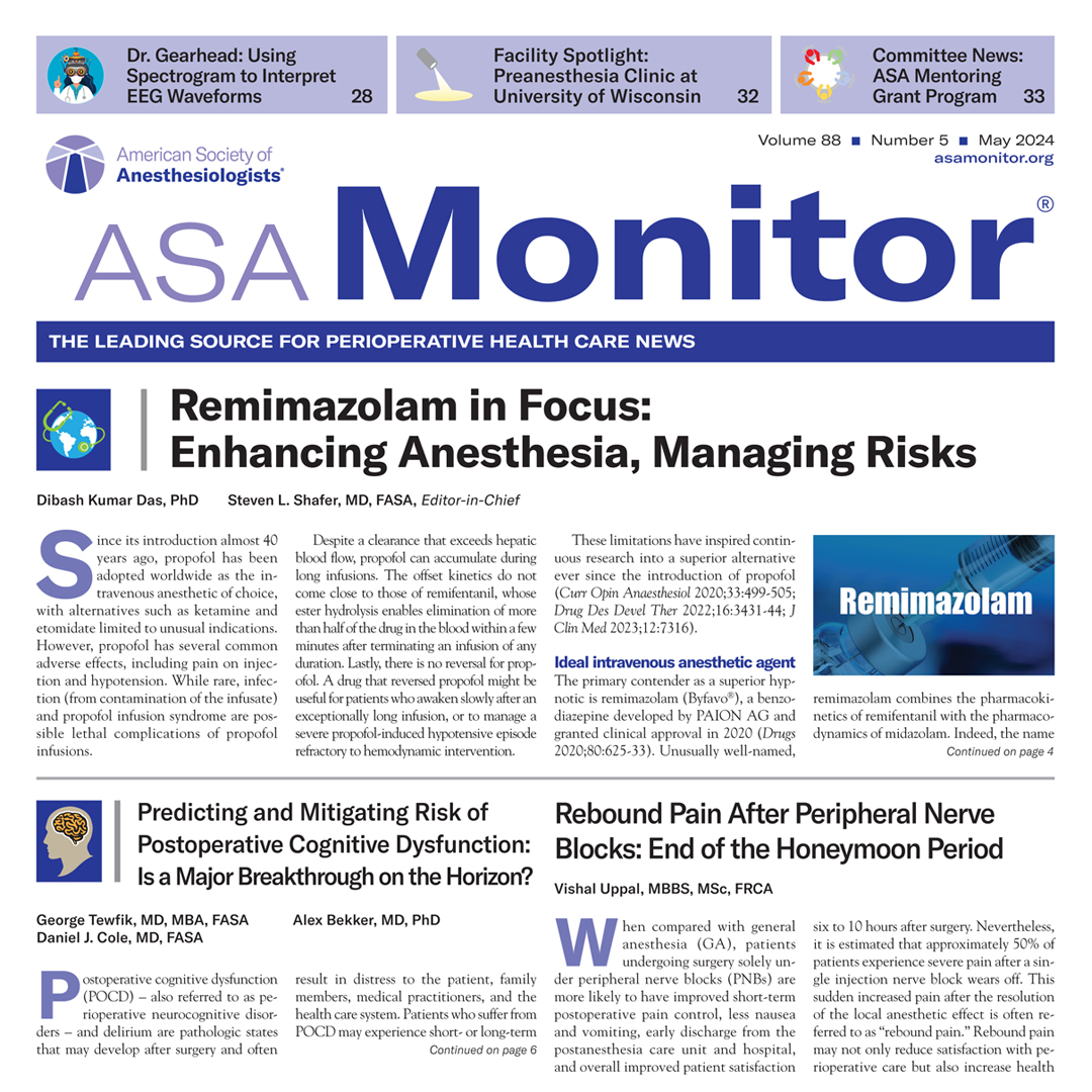 The May ASA Monitor theme is “30-Day Mortality After Anesthesia and Surgery.” Explore topics such as: 🔹Maternal postpartum mortality 🔹Continuous vital sign monitoring 🔹Risk stratification to predict perioperative mortality in children 🔗ow.ly/K1G450RpgbR