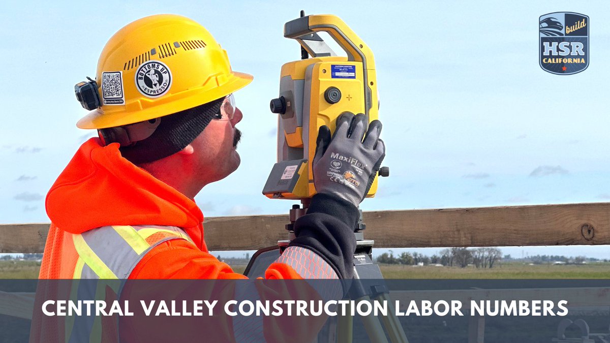 📈 Central Valley construction labor numbers are in for W/E April 26, 2024.

👷 We’re at 1,561 daily-workers for the week.

🏗️ Construction workers spend on average nearly 100 days on the job sites.

🚧 More on construction progress at buildhsr.com

#BuildHSR