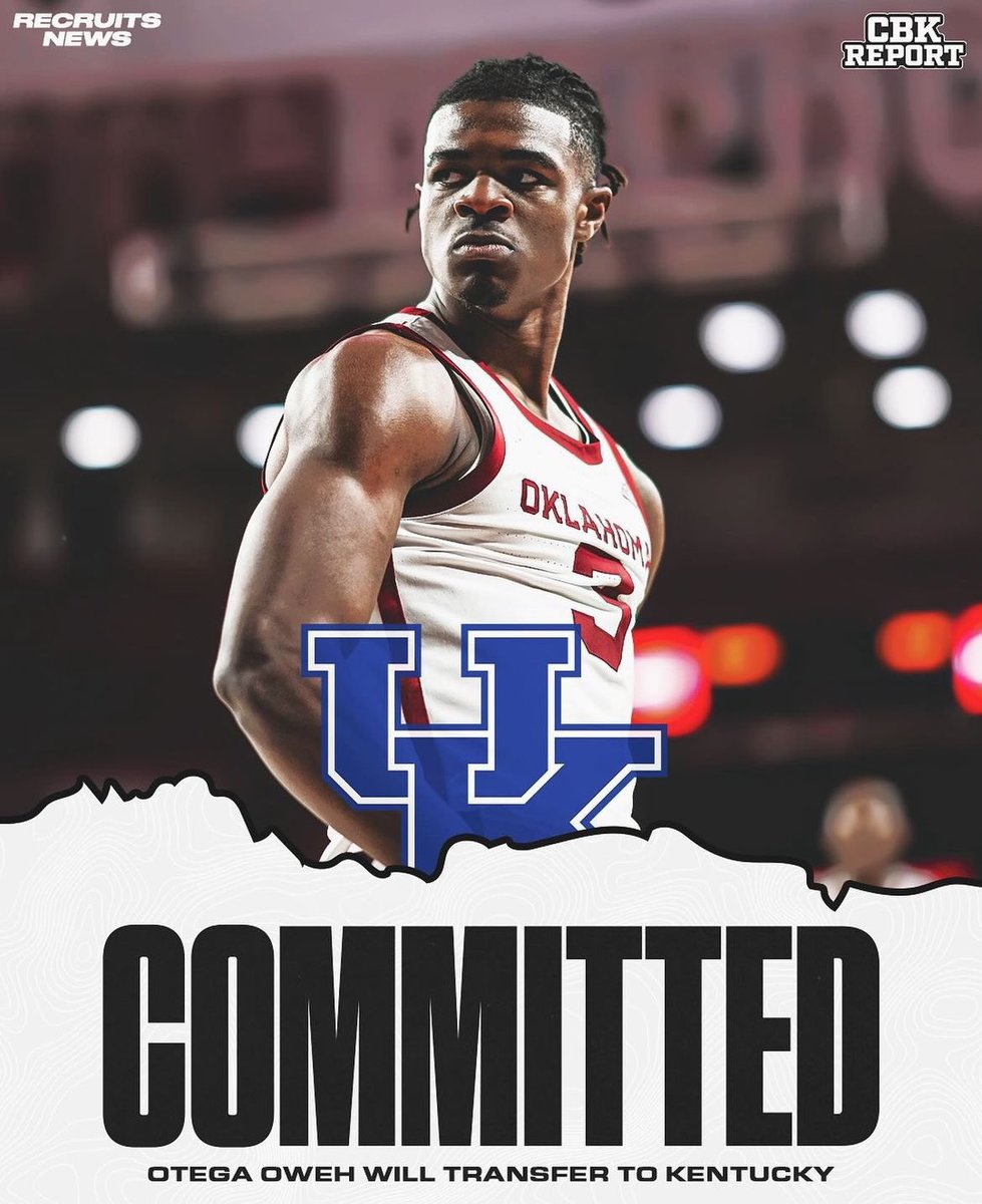 Oklahoma transfer Otega Oweh has committed to Kentucky! Mark Pope is rolling🔥