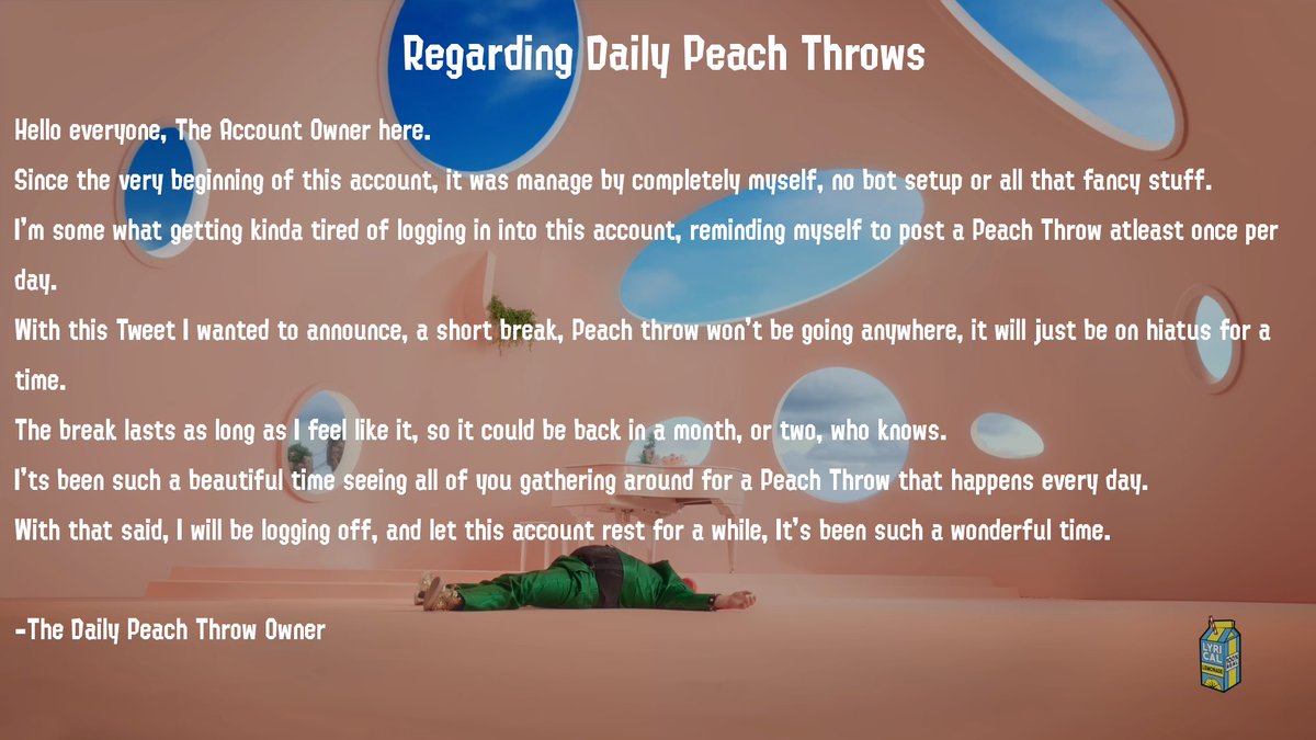 Jack Black throwing a Peach Daily tweet media