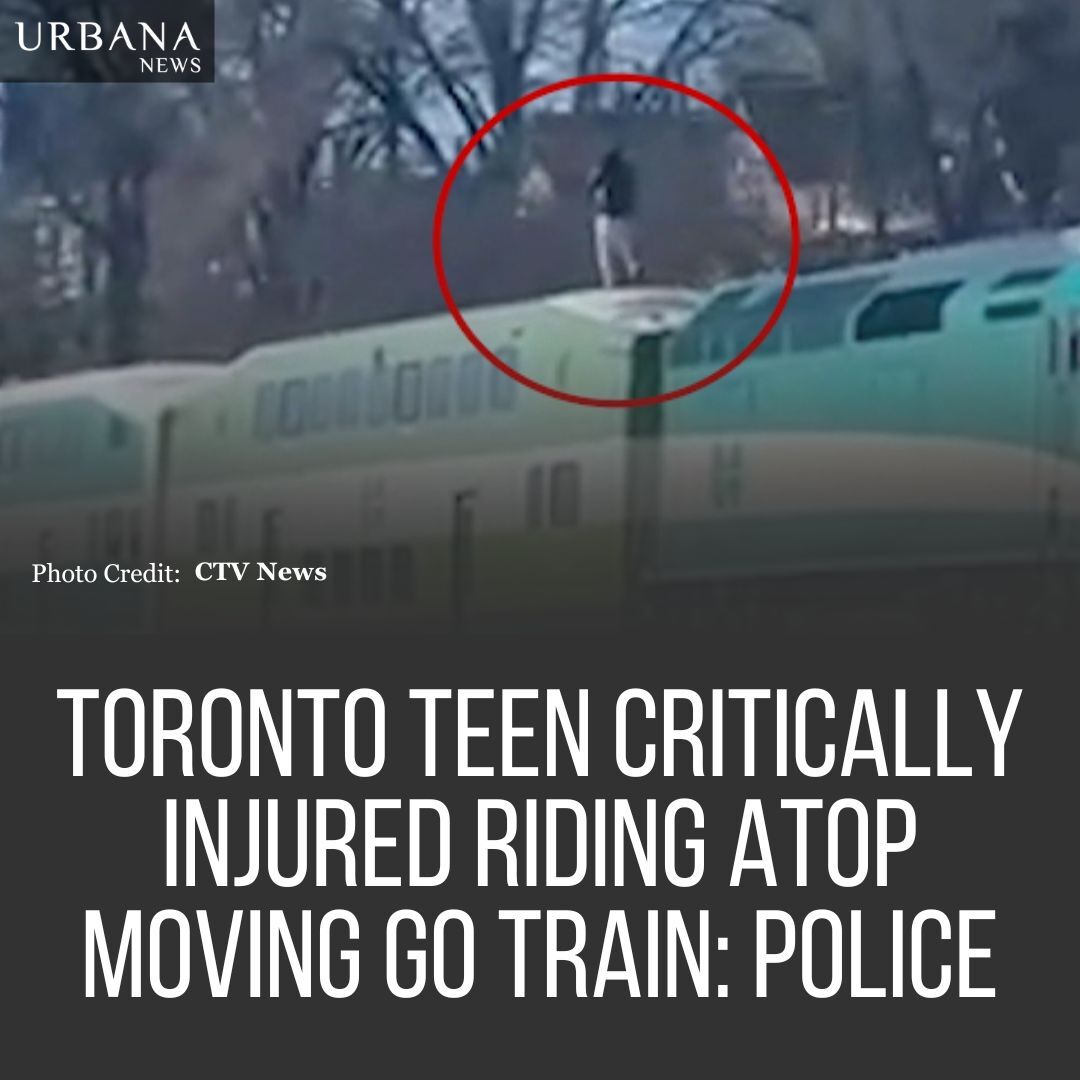 A teenage boy in critical condition after recklessly train surfing with friends. Authorities urge caution, investigate incident.

Tap on the link to know more:
urbananews.ca/toronto-teen-c…

#urbananews #newsupdate #TrainSafety #YouthRecklessness #PublicAwareness