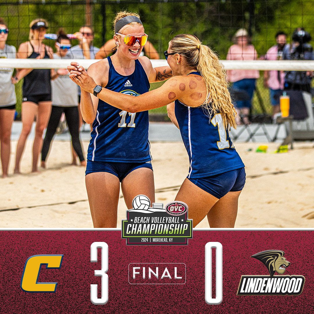 Chattanooga defeats Lindenwood to win the OVC Beach Volleyball Championship‼️ #GoMocs | #OVCit