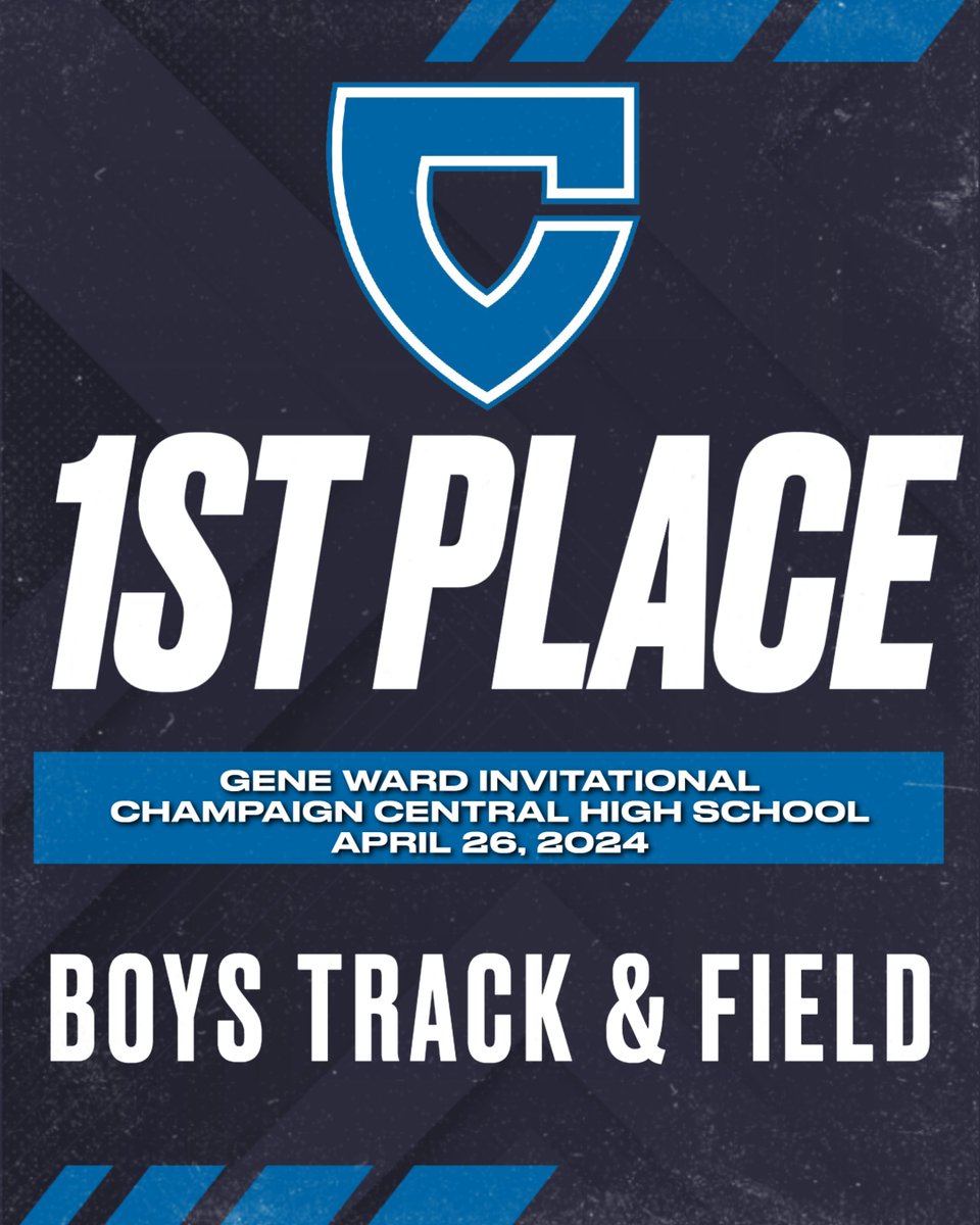 Congratulations to the Boys Track & Field team on their 1st place team finish at the Gene Ward Invitational yesterday!  You can view the individual results here - athletic.net/TrackAndField/…  #IfItAintBlueItAintTrue #FullyCharged