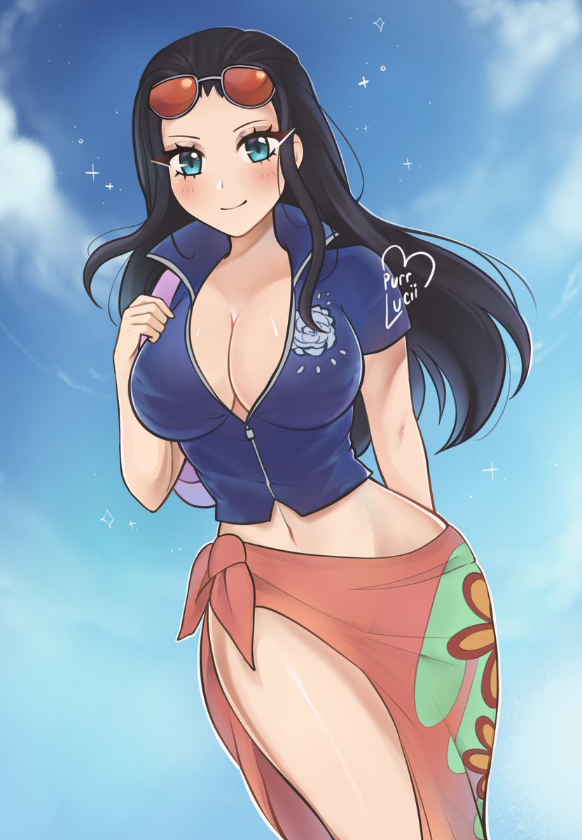 purrlucii's tweet image. Nico Robin from one piece~ 💙