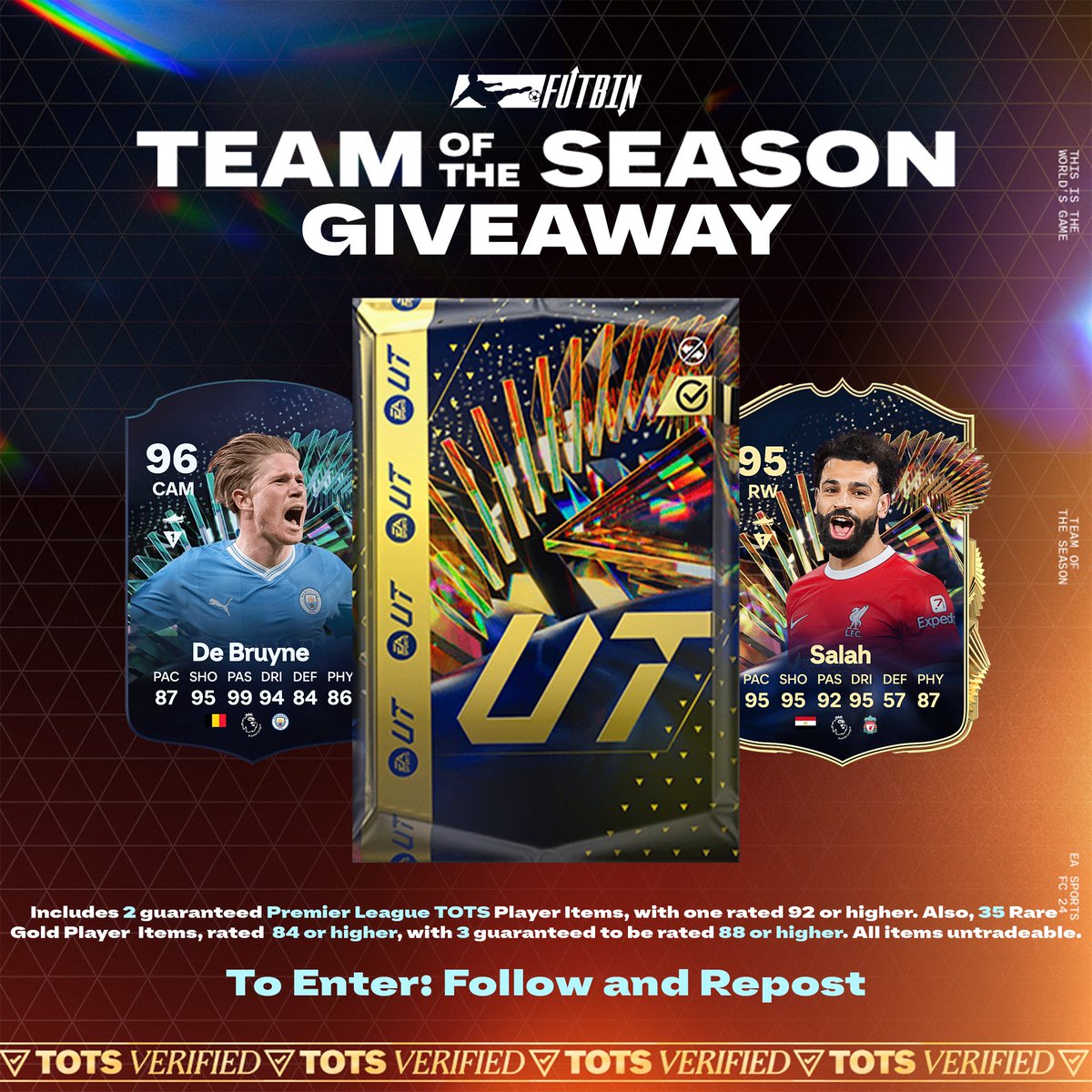 FUTBIN's tweet image. 🚨 GIVEAWAY!!  

Want to win 5,000 FC Points to open the 2x Guarantee PL TOTS Pack? 👀

Follow the steps below to enter!✅