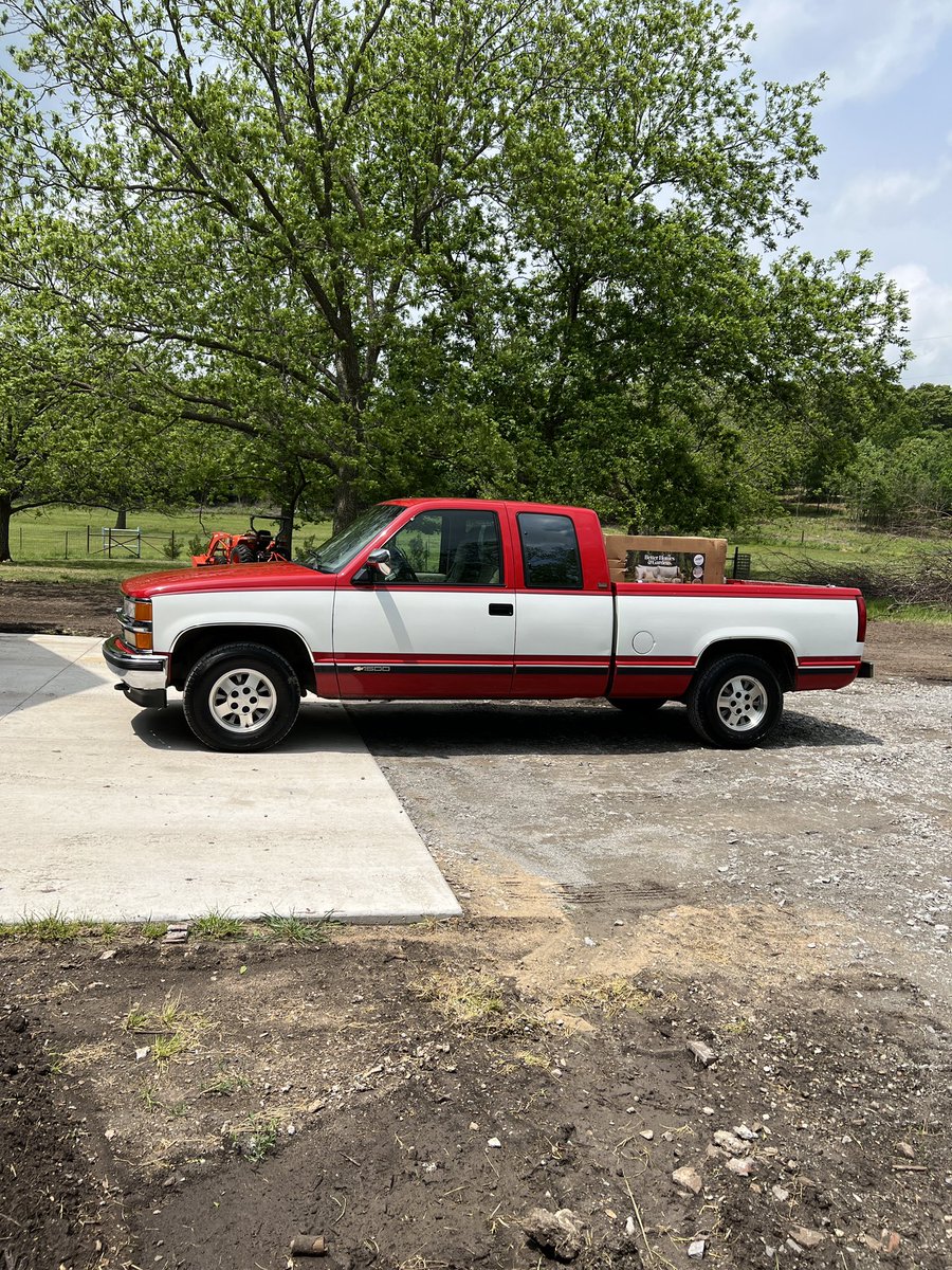 ‘09 wife traded my car for a truck. Then we went antique shopping. She got me this truck for my b-day and then said can you go get patio furniture. Just who is she buying trucks for? 🤣🤔