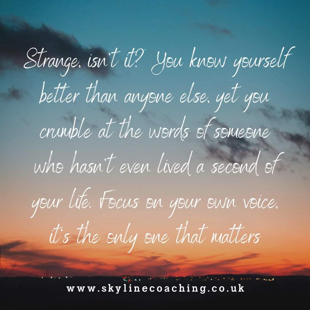 Skyline_Coach's tweet image. Your inner voice holds more truth than external opinions. Embrace your unique journey with confidence. #OwnYourStory #InnerVoiceMatters
