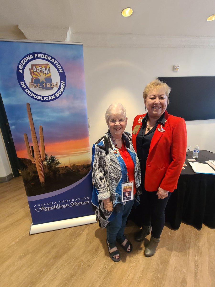 AzFRW's tweet photo. #AzFRW is in the house at the @AZGOP Convention today. Be sure to visit our table and say hello! #NFRW #NFRWLeads #RepublicanWomenLead https://t.co/cHiyAWr6sV