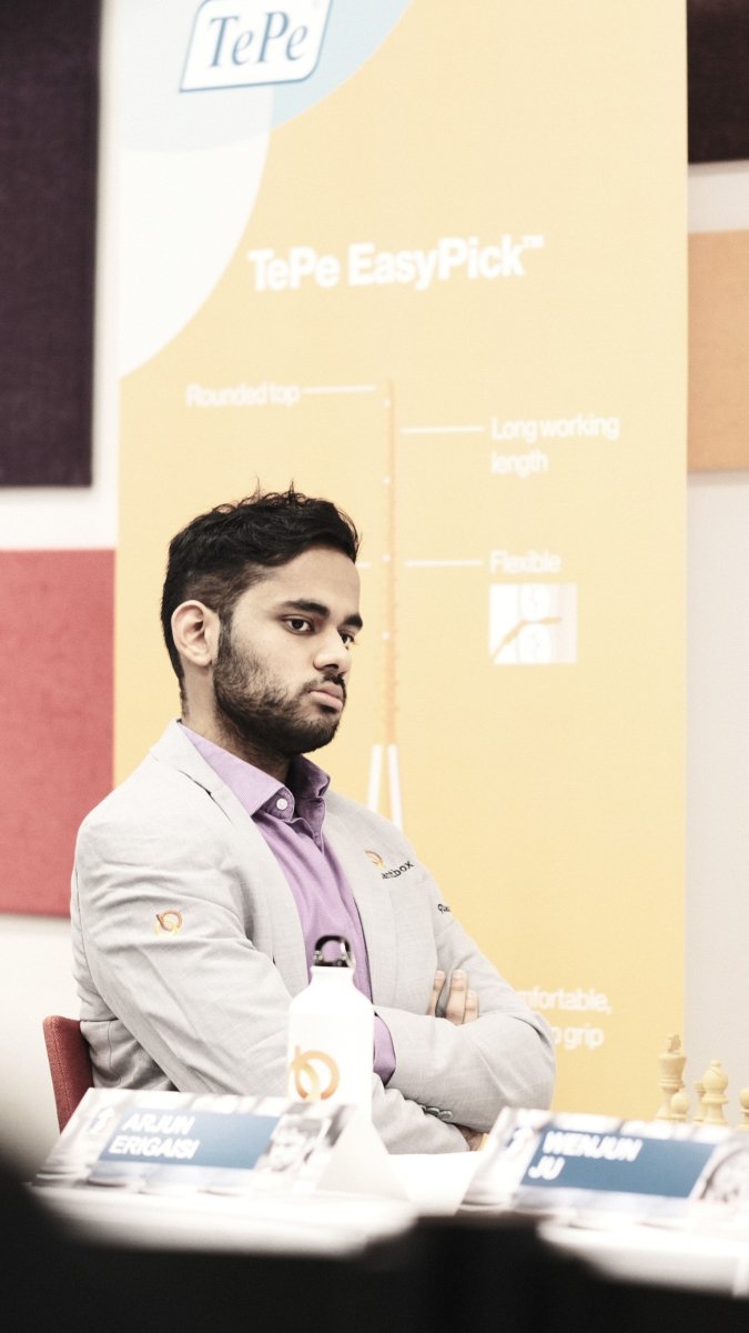 ChessbaseIndia's tweet photo. Arjun Erigaisi starts off the Tepe Sigeman Chess Tournament 2024 with a win! He defeated the Women's World Champion Ju Wenjun with the White pieces.

It was a complex game, and Wenjun decided to enter a line where she gave up the exchange for active piece play. But a couple of inaccurate decisions, and Arjun came out on top - he smoothly converted his advantage and won the game.

With this win, Arjun Erigaisi becomes the World no.5 player with a live rating of 2763.6! He's also the India no.1 player right now. Arjun will face Nodirbek Abdusattorov with the Black pieces in the 2nd round tomorrow!

Photos: Mikael Svensson/Tepe Sigeman Chess

#chess #chessbaseindia #tepesigeman #arjunerigaisi #malmo #india