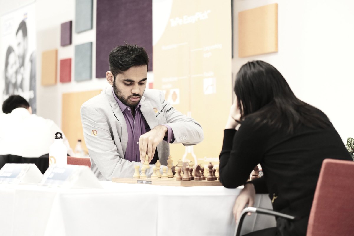 ChessbaseIndia's tweet photo. Arjun Erigaisi starts off the Tepe Sigeman Chess Tournament 2024 with a win! He defeated the Women's World Champion Ju Wenjun with the White pieces.

It was a complex game, and Wenjun decided to enter a line where she gave up the exchange for active piece play. But a couple of inaccurate decisions, and Arjun came out on top - he smoothly converted his advantage and won the game.

With this win, Arjun Erigaisi becomes the World no.5 player with a live rating of 2763.6! He's also the India no.1 player right now. Arjun will face Nodirbek Abdusattorov with the Black pieces in the 2nd round tomorrow!

Photos: Mikael Svensson/Tepe Sigeman Chess

#chess #chessbaseindia #tepesigeman #arjunerigaisi #malmo #india
