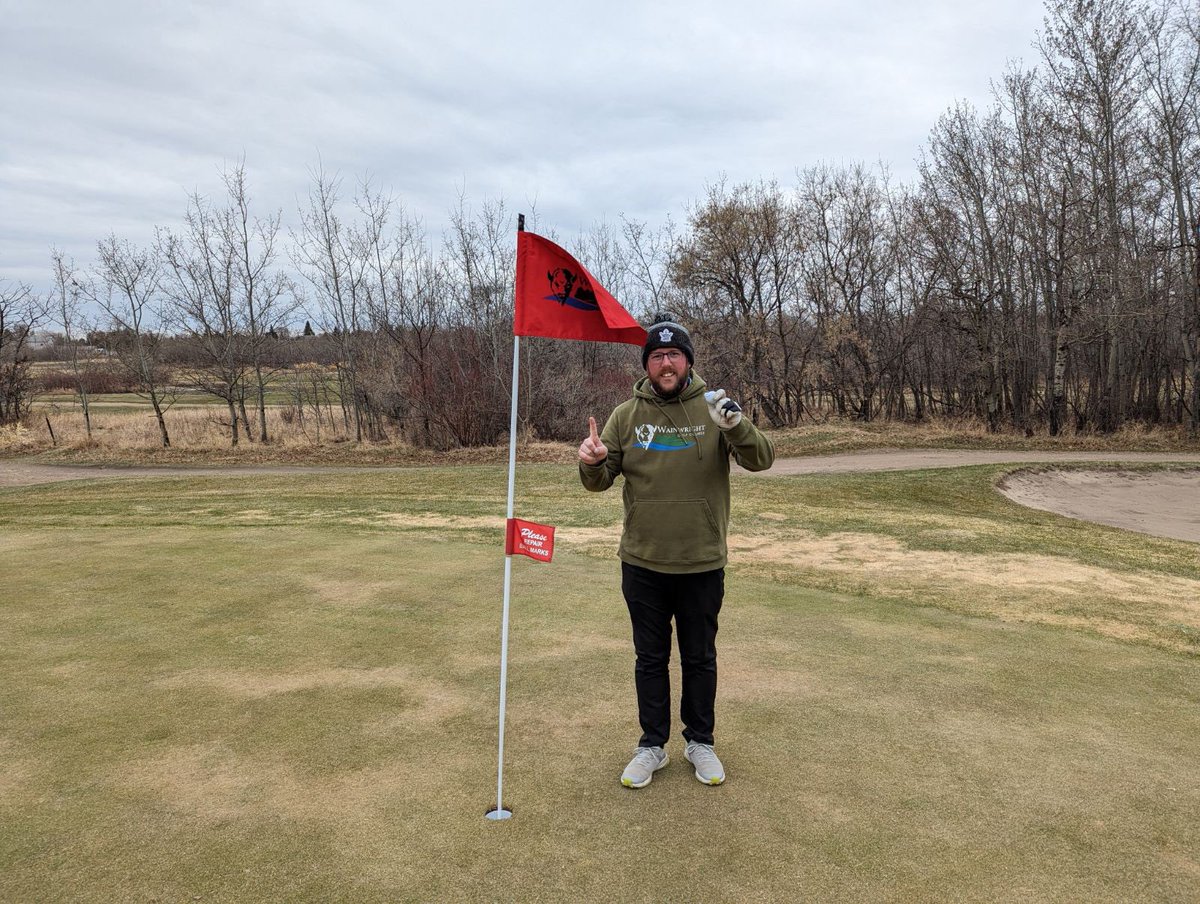 GolfWainwright's tweet photo. First Hole In One of the 2024 season!

Congratulations to Zak McLachlan!
April 27, 2024 
Hole #6
140 yds 
9 Iron 

@TownWainwright https://t.co/2oXfsZDLKL