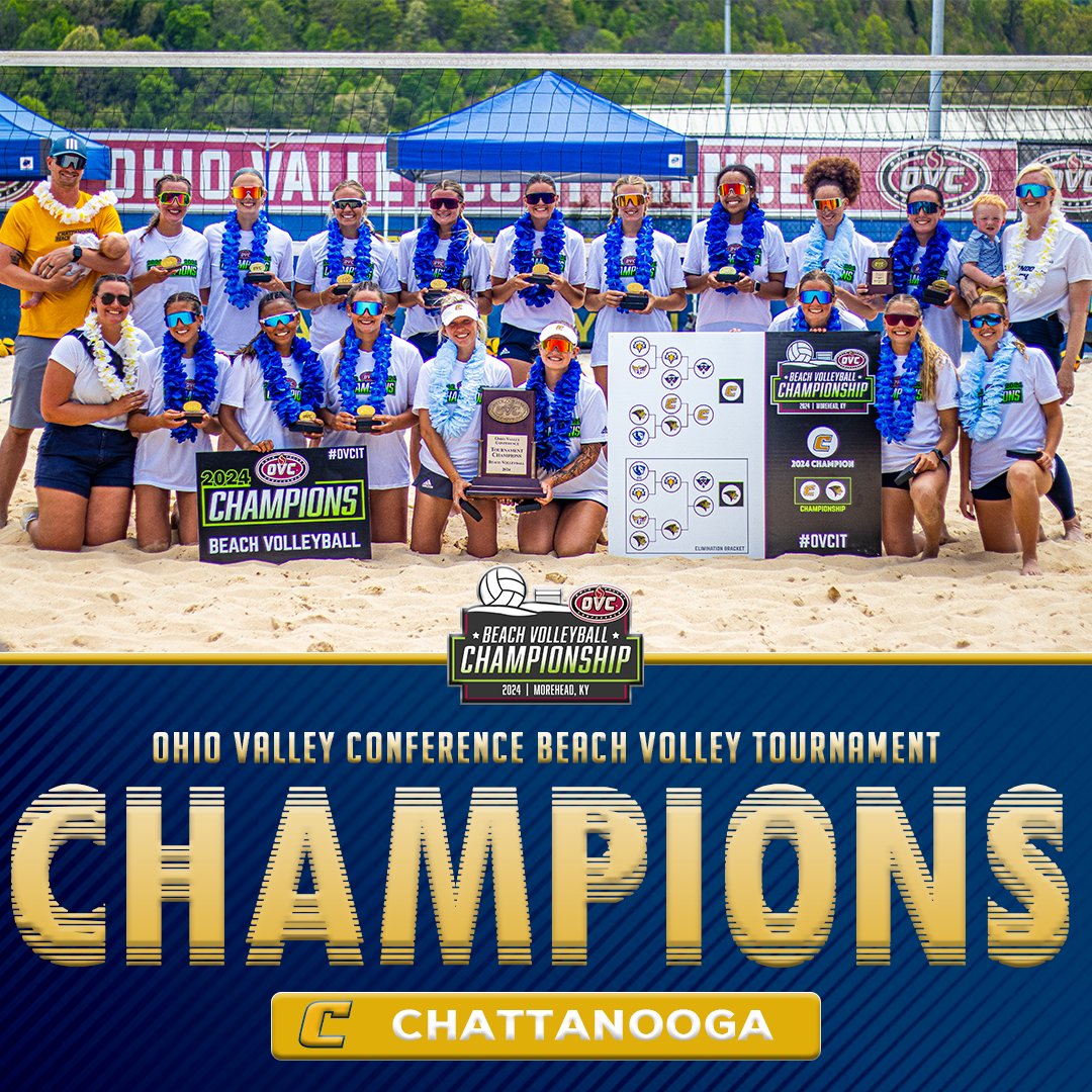 𝗢𝗩𝗖 𝗖𝗛𝗔𝗠𝗣𝗜𝗢𝗡𝗦🏆 Chattanooga wins their first OVC Beach Volleyball Championship in program history‼️ #GoMocs | #OVCit