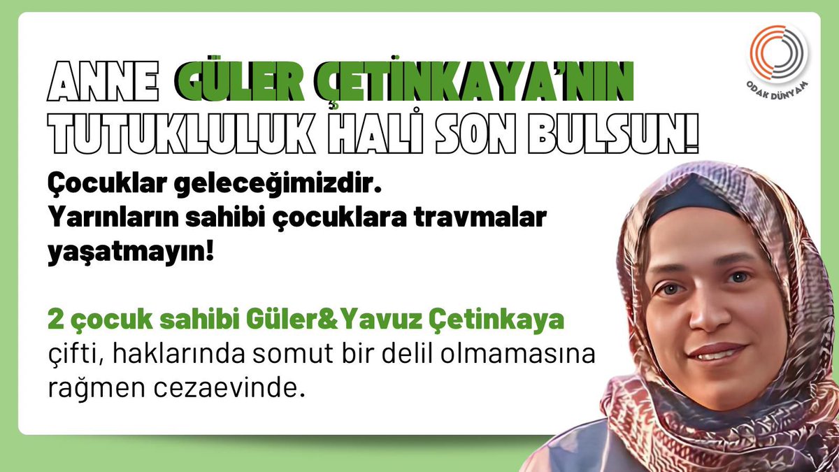 2 çocuk annesi Güler Çetinkaya, hukuki bir geçerliliği olmayan 'ByLock' iddiasıyla 2 aydır çocuklarından ayrı. Annemizi GeriVerin #SonDakika #Skandal #enflasyon #Erdoğan #FBvBJK #FenerinMaçıVar Fenerbahçe Polis Terör Hasan Can YUH OLSUN