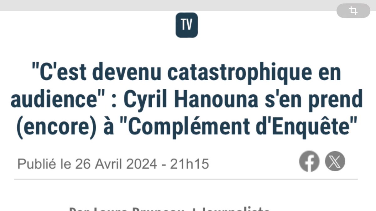 tristanwaleckx's tweet photo. Hanouna factchecké par Ozap :

« Dans les faits, les audiences fournies par Médiamétrie donnent tort à l'animateur de C8. Depuis 2023 #ComplementDenquete a réuni 1,3 million de téléspectateurs en moyenne soit 14,3% du public. C’est la meilleure saison du magazine depuis 10 ans » https://t.co/V0XJoPJucw