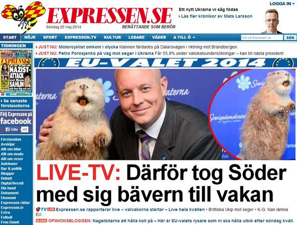 Undrar om han tar med sig bävern i år också. :)

#björnochbäver #SD2024 #EUval