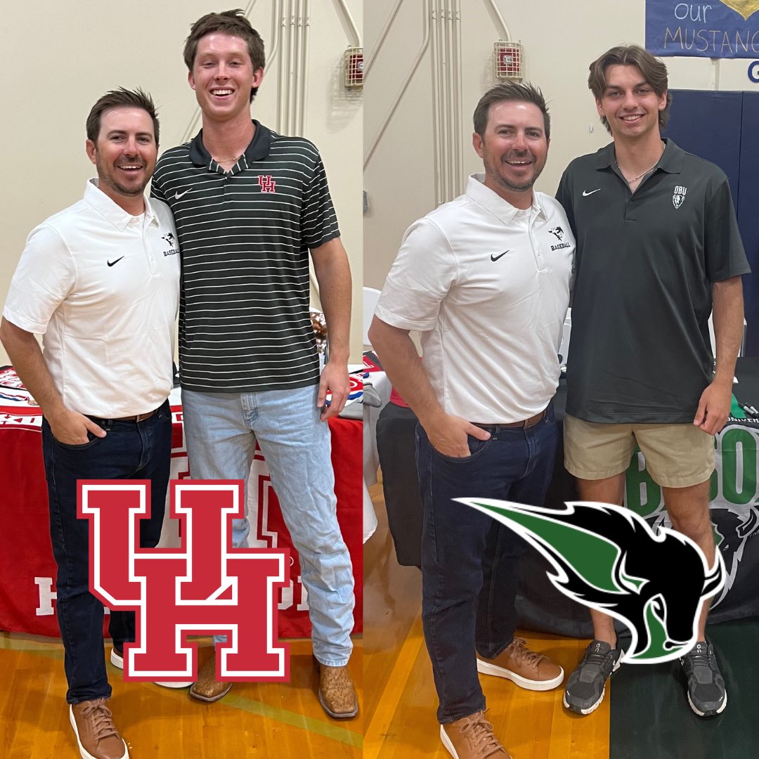 It’s a great day to be a Mustang! Congratulations to our Seniors who have the opportunity to play baseball at the next level! There’s something special about the StangGang. Houston and Oklahoma Baptist are getting some special players! @JaxMarshall13 @ConnorJarzombek