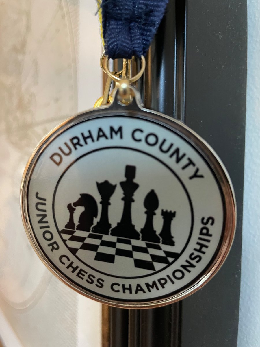 Our baby has just finished second in the under-9s at the Durham County Junior Chess Championships!