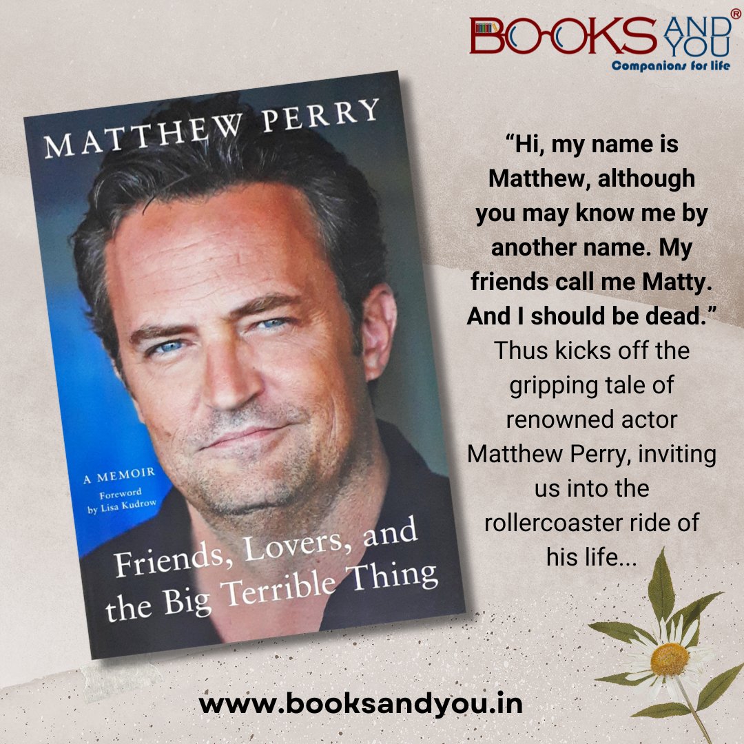 Friends, Lovers, and the Big Terrible Thing is a memoir that resonates with raw honesty and humor, offering a glimpse into the depths of addiction and the path to recovery.

#books #matthewperry #booklovers #bookstagram #hachette #booksandyou

booksandyou.in/products/frien…