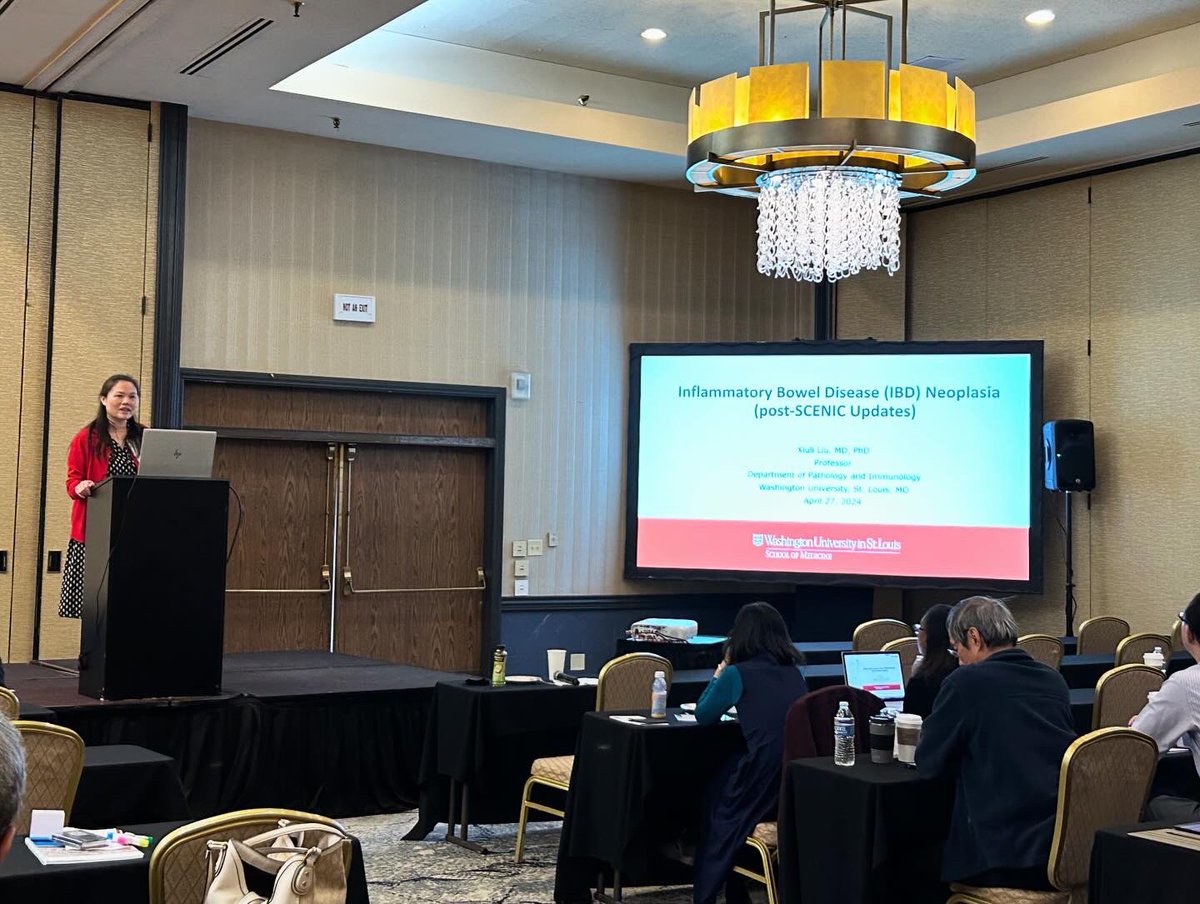 Indiana Association of Pathologists (@indianapath) on Twitter photo Dr. Liu, @wusm_pathology Dir. of GI Hepatobiliary, and Pancreatic Pathology, is presenting on IBD neoplasia (post-SCENIC updates) at the 74th <a href="/IndianaPath/">Indiana Association of Pathologists</a> 2024 Spring Slide Seminar! #gipath Dr. Liu, @wusm_pathology Dir. of GI Hepatobiliary, and Pancreatic Pathology, is presenting on IBD neoplasia (post-SCENIC updates) at the 74th <a href="/IndianaPath/">Indiana Association of Pathologists</a> 2024 Spring Slide Seminar! #gipath