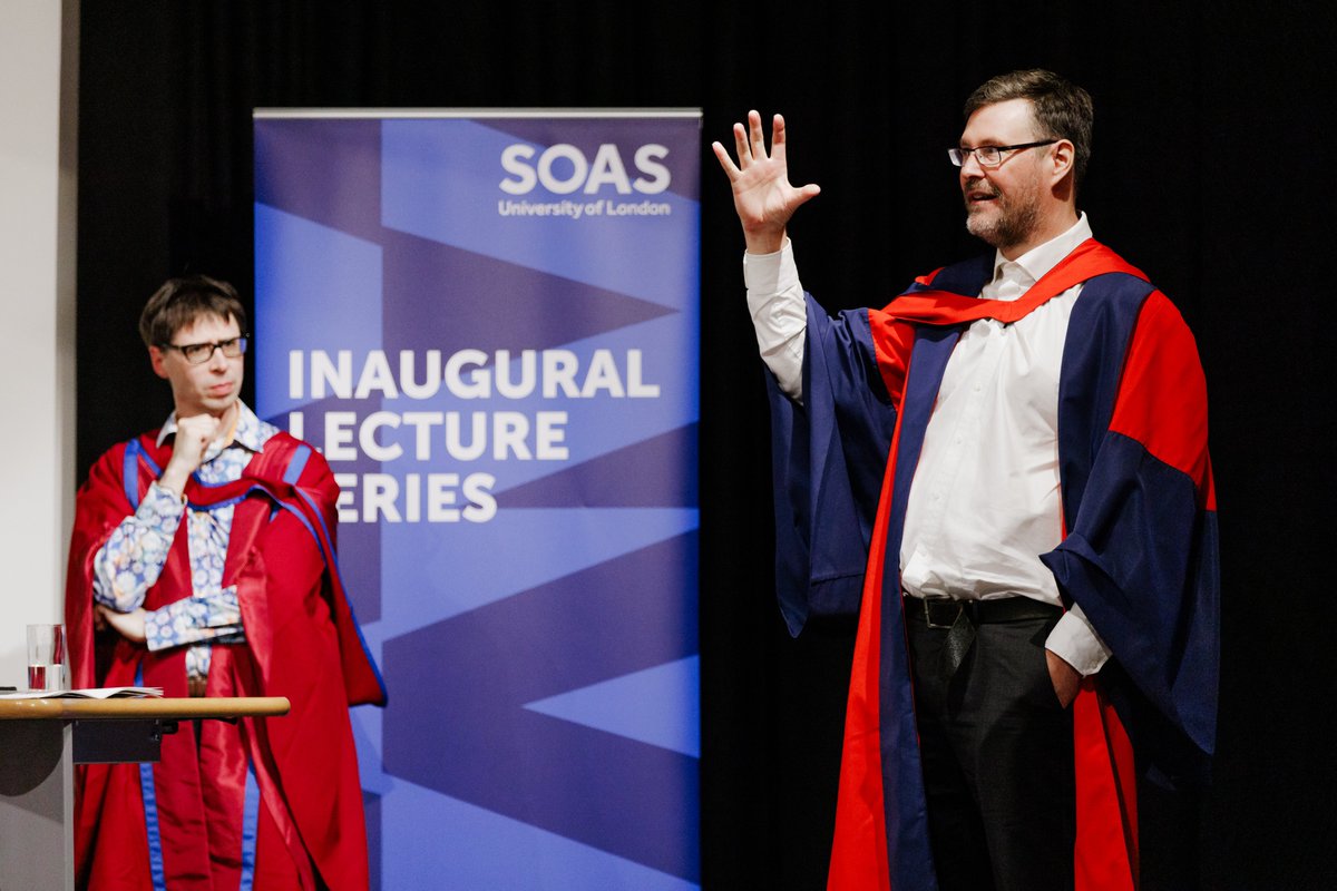 @philclark79 and I taking questions at the end of our Inaugural Lectures. It was an unforgettable evening, a chance to talk about our research but also to reflect back over the last few decades and catch up with many old friends and students.