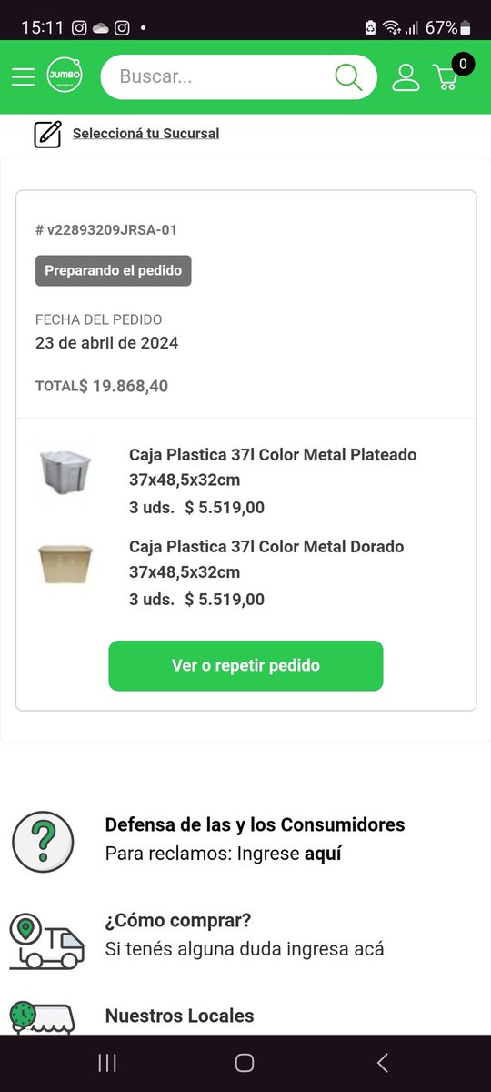 LeguizamonCin's tweet photo. @JumboArg hice este pedido , y ahora me.dicen que no hay stock? Que hacemos https://t.co/5pHmRbtMLL