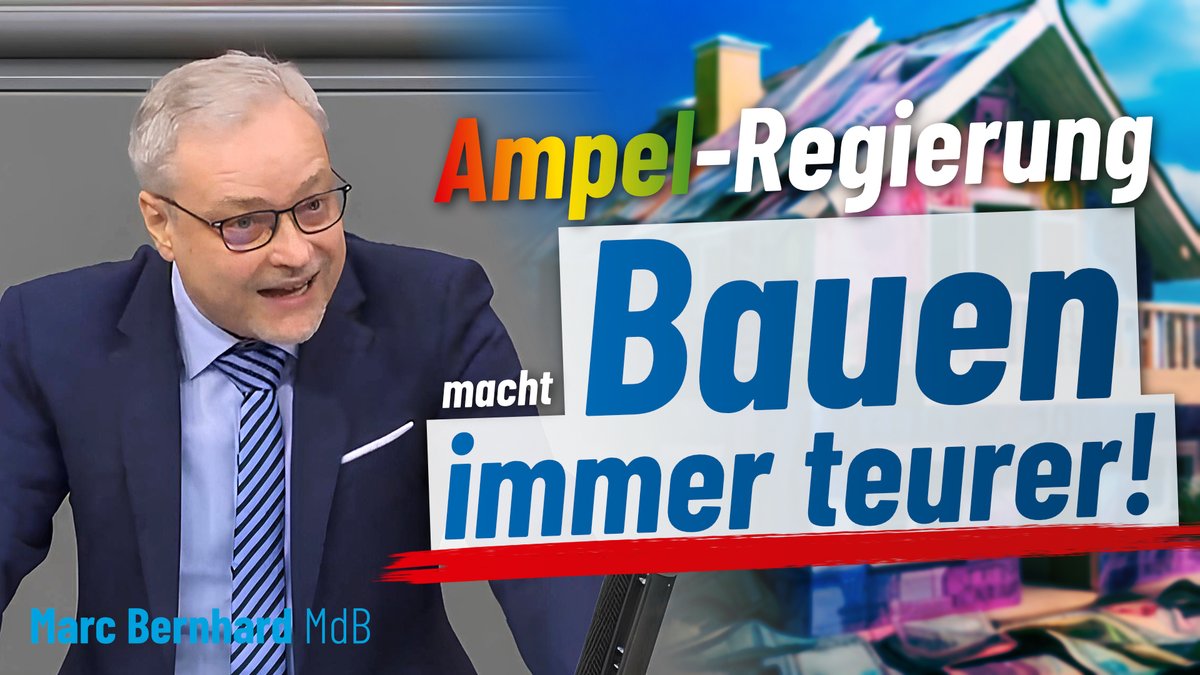 #Ampel-Regierung macht Bauen immer teurer! Gelöst werden kann dieses Problem nur durch eine drastische politische Kehrtwende durch die #AfD, denn die #Kartellparteien werden ihre eigenen Fehler niemals rückgängig machen. Darum nur noch AfD! ↩️ 👉 youtu.be/KsiC2CjcyCI