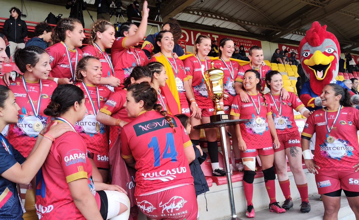 Félicitations aux féminines qui remportent la Coupe de France suite à leur victoire 24-4 face à Bègles.