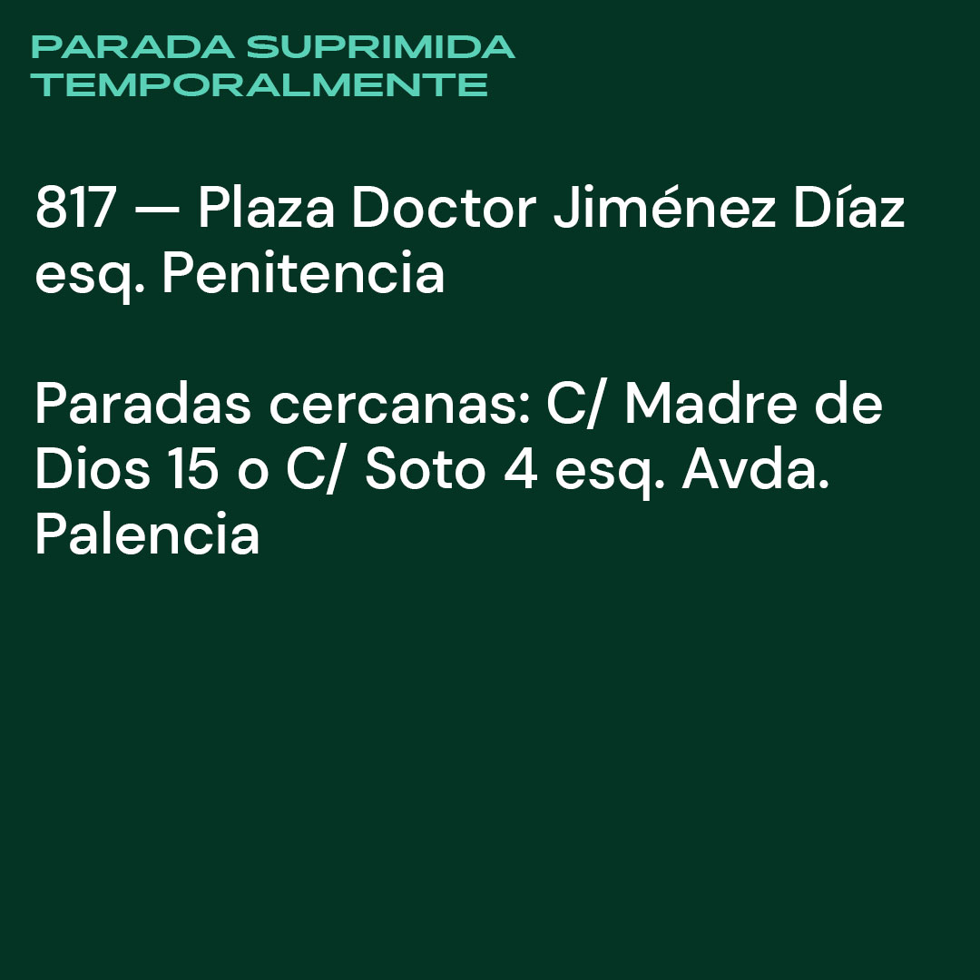 ⛔️ Se mantiene cortada la #CallePenitencia por obras 🚍 Línea afectada: C1 ❌🚏 Pza. Doctor Jiménez Díaz esq. Penitencia ✅🚏 Más cercanas: C/ Madre de Dios 15 o C/ Soto 4 esq. Avda. Palencia