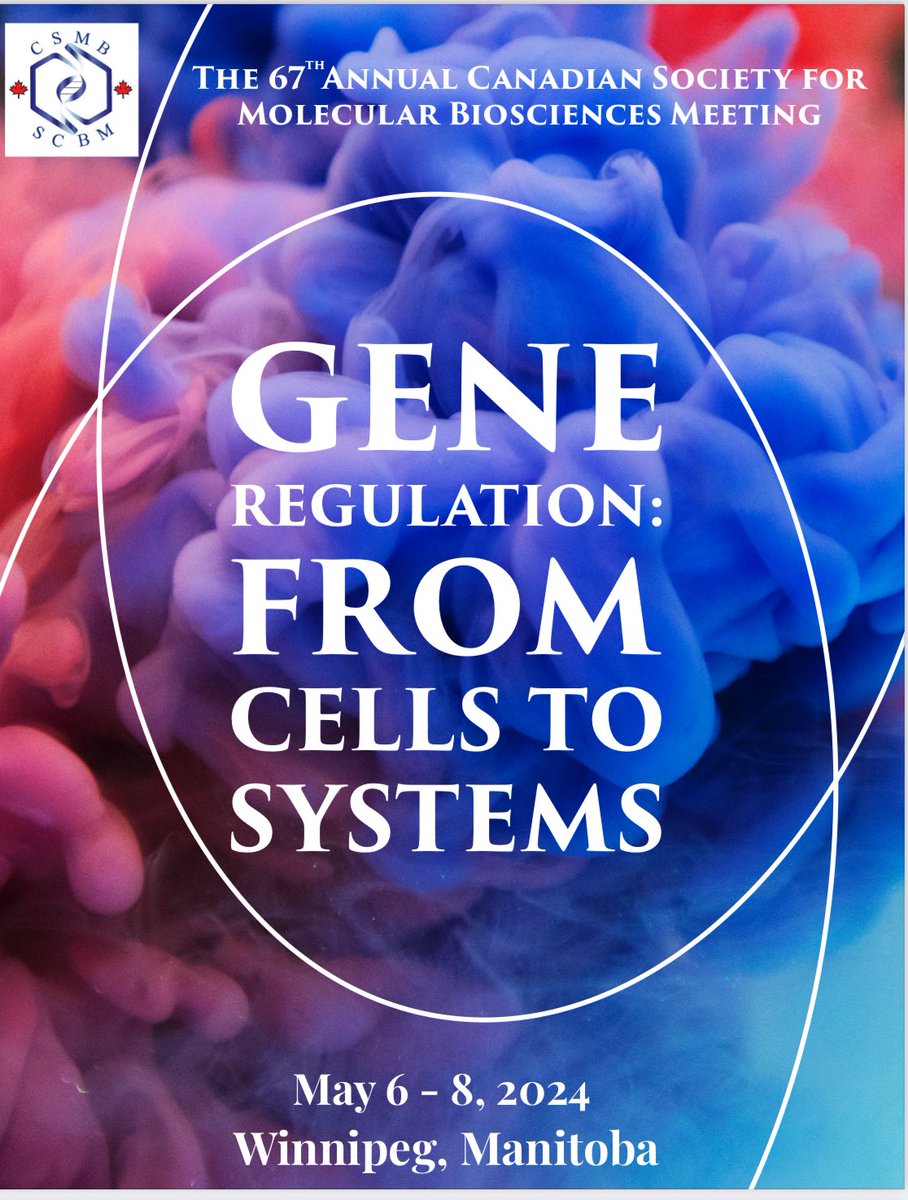 CSMB2024's tweet photo. The 67th CSMB Annual Meeting - The Abstract Booklet for Talks and Posters is available online @CSMB24    https://t.co/JioGAkLZAG https://t.co/25ttolartl