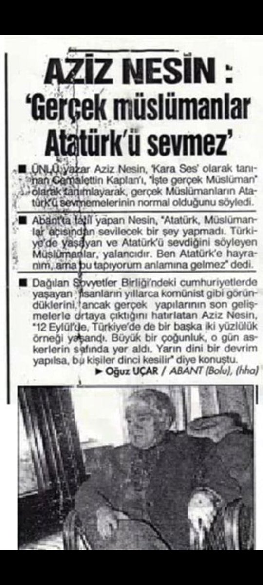 @aysegulavci_ bak Aziz Nesin senin ve benzerlerinin hakkında ne diyor;