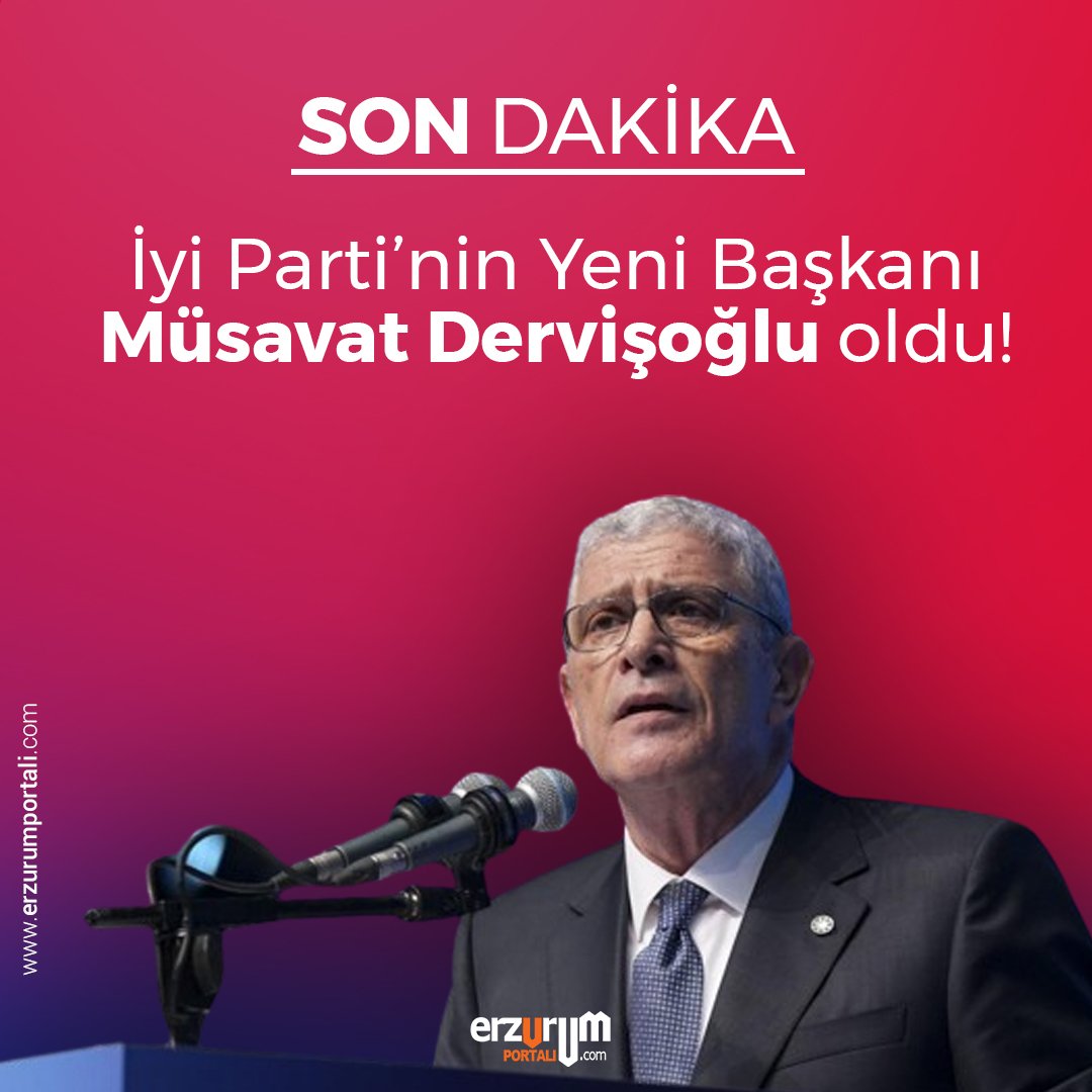 🔴SON DAKİKA

📝İyi Parti 5. Olağanüstü Kurultayı’nın üçüncü turunda 611 delegenin oyunu alan Müsavat Dervişoğlu, genel başkan seçildi.

#erzurumportalihaber #iyiparti #müsavatdervişoğlu