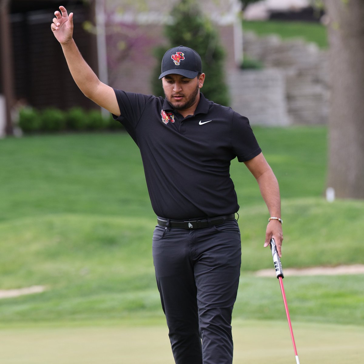 Cesare and Khan both fire EAGLE on the 13th hole and Ball State takes a two-stroke lead as groups near the final holes!

#ChirpChirp x #WeFly