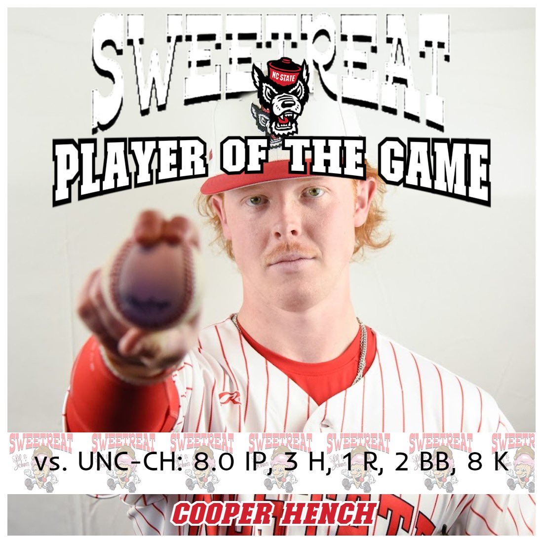 NCSUCBB's tweet photo. A flair for the dramatic, indeed. Jacob Annunziata’s walk off walk leads us to another extra innings victory. Reid Richards tallies 3 hits in the win. https://t.co/s3Zh8LN7Ec