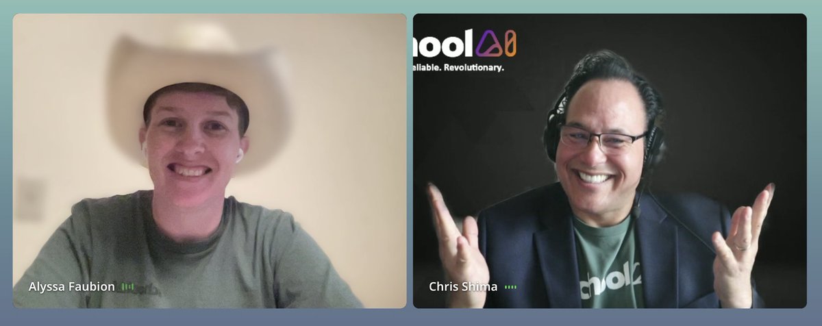 farmerfaubs's tweet photo. When you get to share how @GetSchoolAI is being used in the classroom with @Shima_SchoolAI you know it’s going to have both of us pumped! 🔥
Fantastic job 👏🏻 Al for Edu Summit https://t.co/pbPMYZRovl