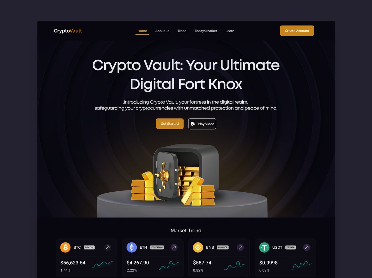 Hello guys it's day 6✨✨ Design for a #Crypto De-fi Landing page on @figma #30daysofweb3design #web3 #Airdrop #web3designer #uiux #productdesigner #figma #defi #blockchain @druids01 @OxDesigner