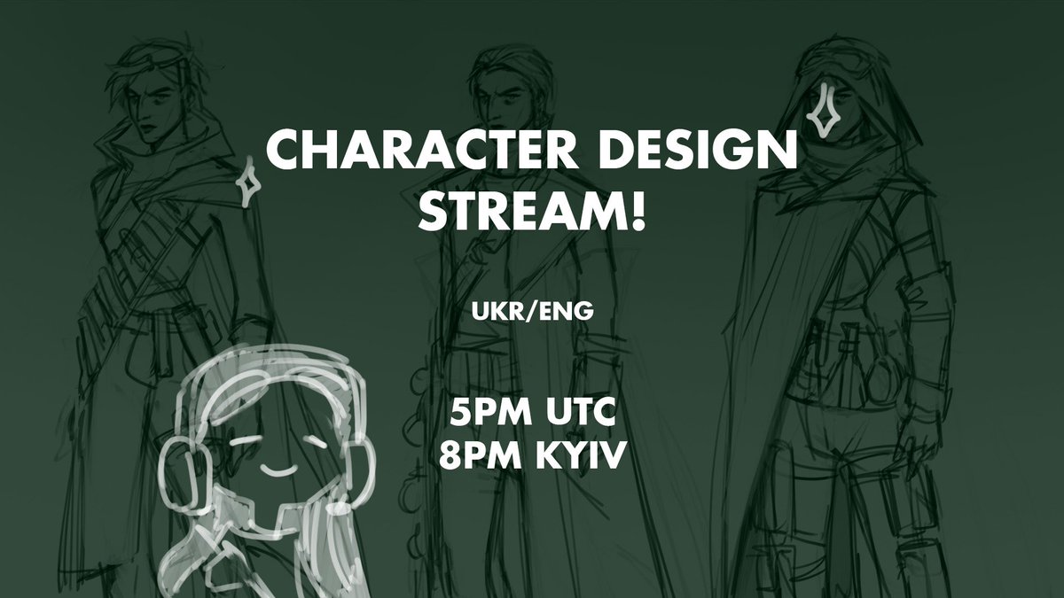 Part 2 of character design stream is coming tomorrow (Sunday) on my Twitch! ✨