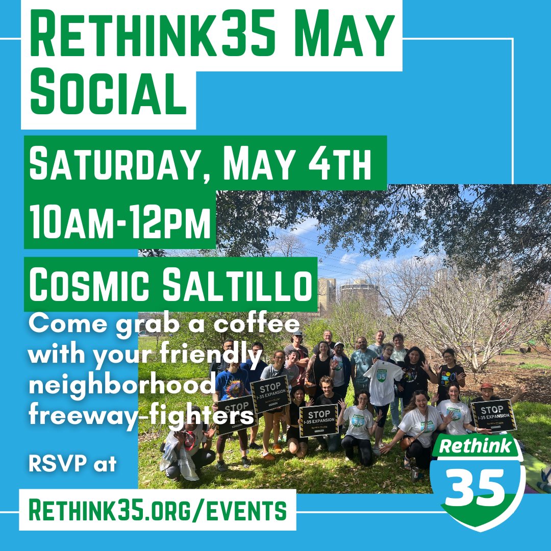 Make plans for next Saturday and come hang out with us at Cosmic Saltillo! ☕️ 🌮 RSVP today at actionnetwork.org/events/rethink…