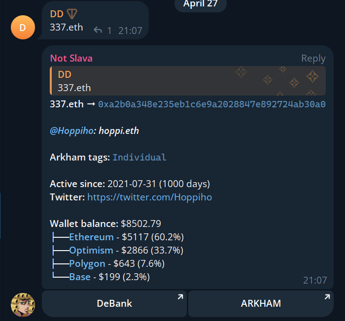 iter_tea's tweet photo. @Hoppiho Hi bro, I found you by my telegram bot. You have 1000 days from creation of your wallet! You need to do post about it https://t.co/tC09oCdXje