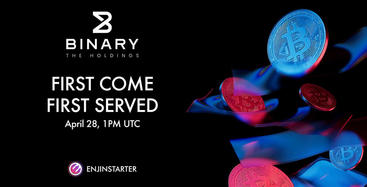🚀 JOIN THE $BNRY FCFS TODAY! 🌐 This is your last chance to become part of the telecom revolution with @thebinaryhldgs. 📅 FCFS Info: April 28, 1PM UTC Multiverse: $2,983.24 Metaverse: $573.70 Universe: $137.69 Galaxy: $30.00 Don't miss out: launchpad.enjinstarter.com