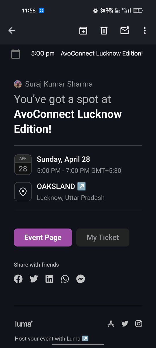 Srijan6388's tweet photo. Hey 👋
Just got my approval for
#AvoConnectLucknow
See you there, all pumped up!
@suraj_sharma14 @avowallet @aahiknsv @Instadapp
• Please don't miss out on this Opportunity
Register Here - https://t.co/NQeiauG4BB https://t.co/xd1GVSxuwy