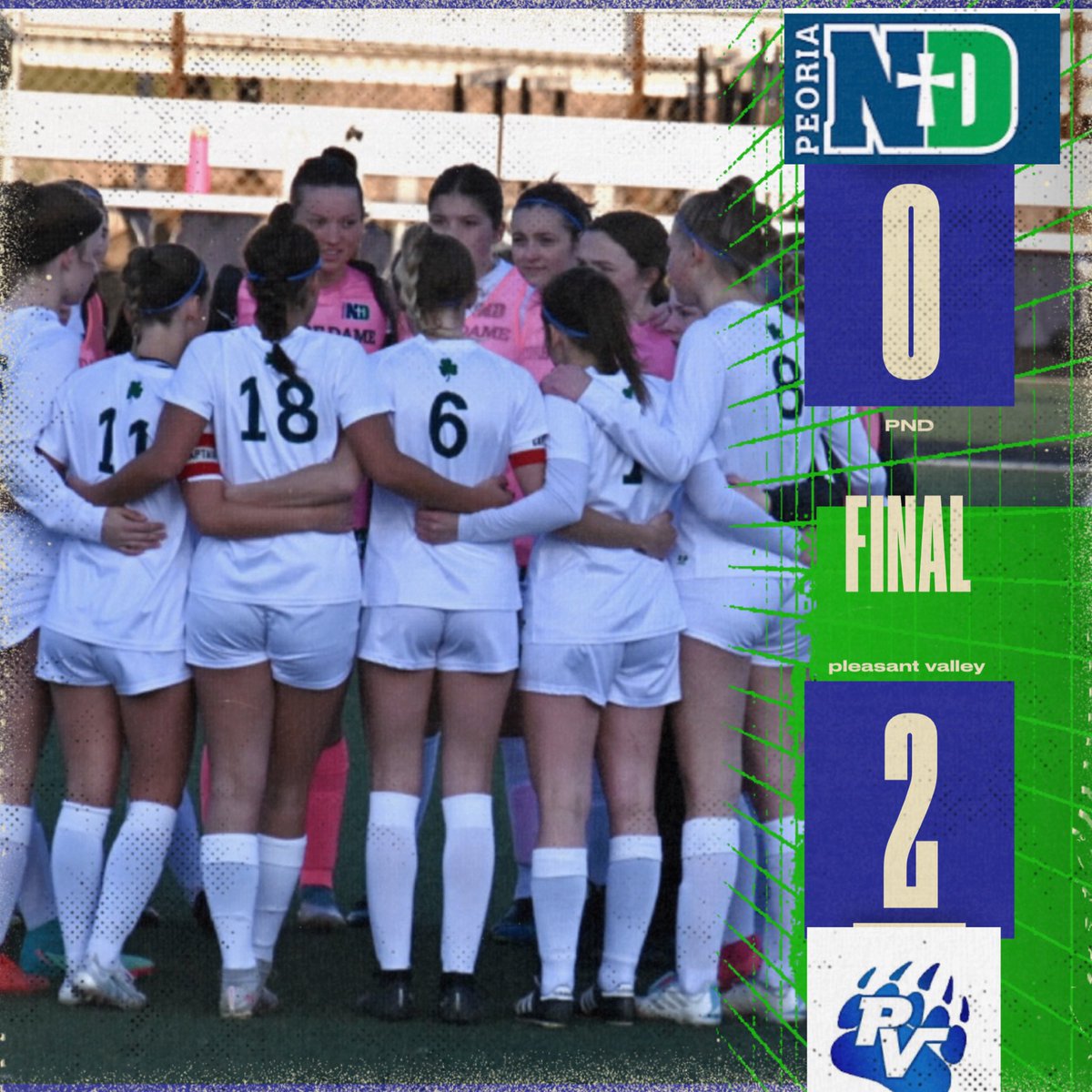 Girls dropped their first of the season to a good Pleasant Valley team brining out record to 16-1. Controlled much of the game and missed a few key opportunities and two goals back to back in the middle of the second half hurt. Well will learn and be back Monday to get better! ☘️