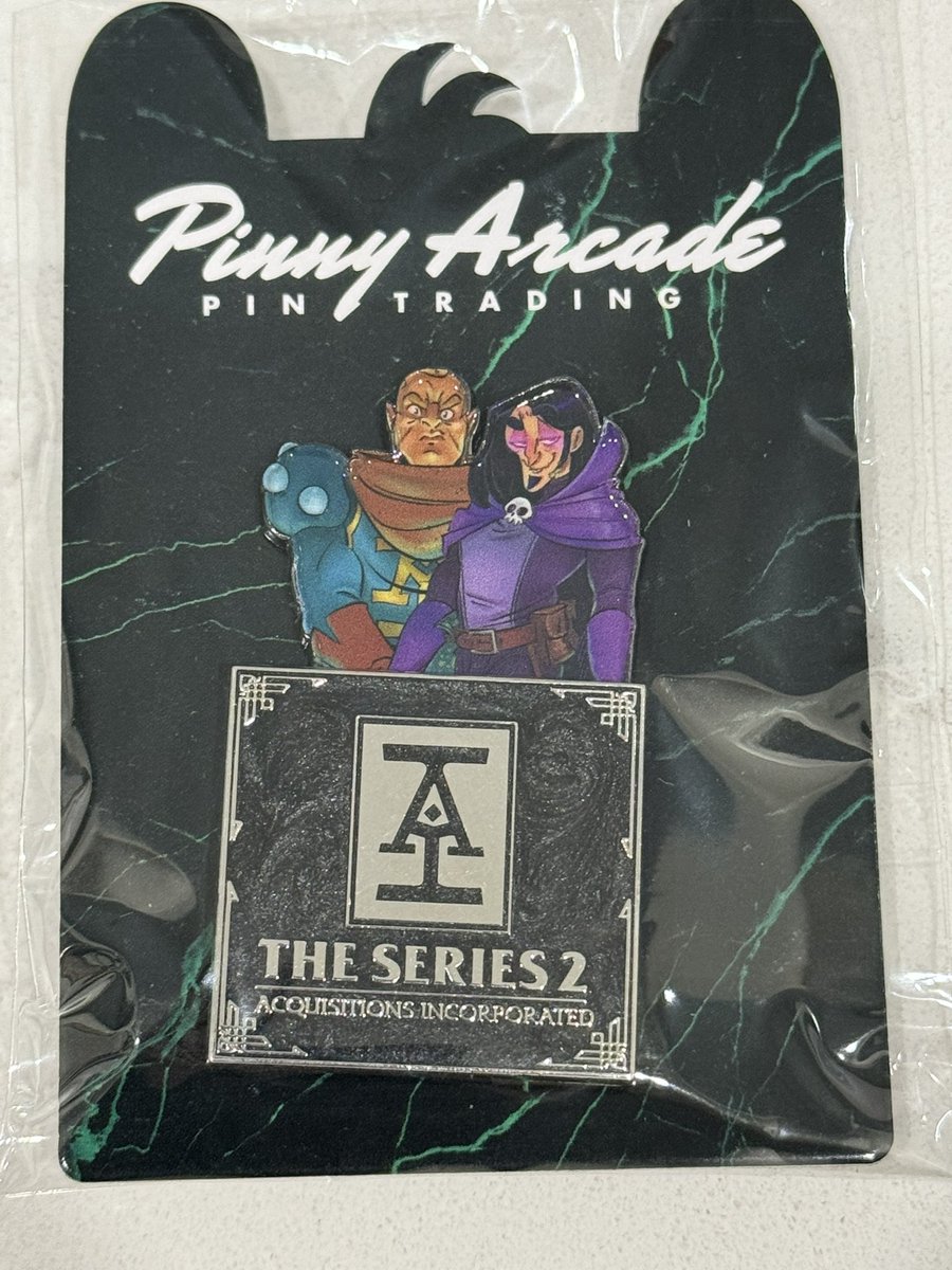 New @pinny_arcade pin arrived. From the acquisitions incorporated Kickstarter.