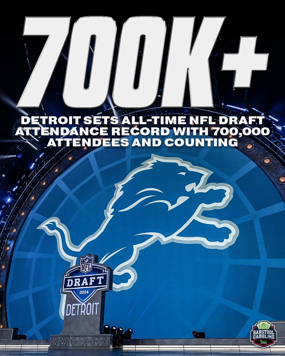 History in Detroit after breaking the all-time attendance record for the NFL Draft @BSMotorCity