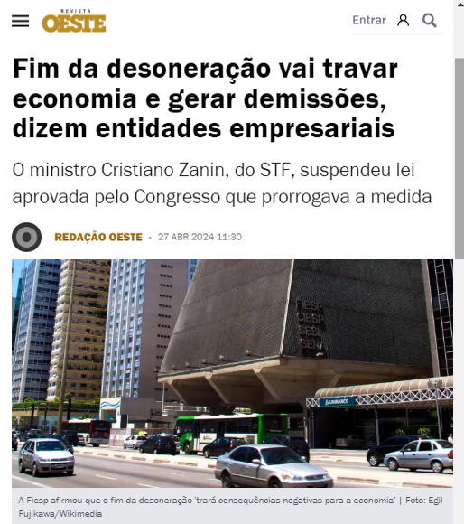 Partido dos #TRABALHADORES...
É esse o governo que AMA os trabalhadores???
DE 8 MILHÕES VAI PASSAR PARA 15 MILHÕES DE #DESEMPREGADOS???

'Fim da desoneração vai travar economia e gerar demissões, dizem entidades empresariais'