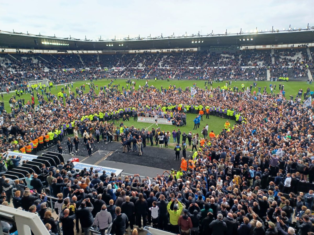 Overjoyed to be at Pride Park today to see Derby County promoted. Congratulations to the whole team #DCFC