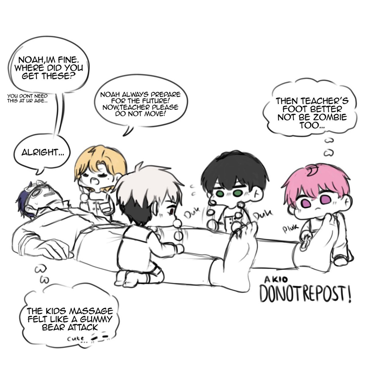 Teacher’s skincare routine

-(Finally another) Kindergarten AU ><

#PLAVE #플레이브 #Fanart #예준 #Yejun #노아 #Noah
#밤비 #Bamby #은호 #Eunho #하민 #Hamin