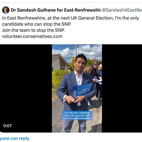 Sandesh Gulhane wants to be an MP. No one should vote for this chancer. Not only did he support Self-ID, when I met him at the Tories' Conference he dismissed my concerns about puberty blockers. Yep, a doctor who preferred to appear woke than take seriously a huge medical scandal